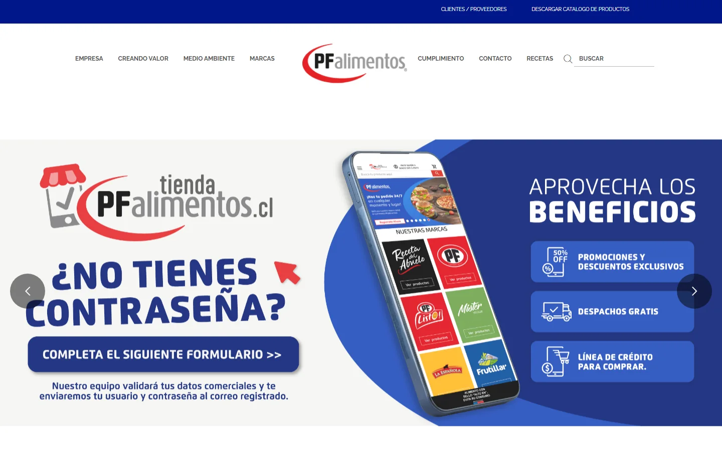 PFAlimentos Portal Cliente