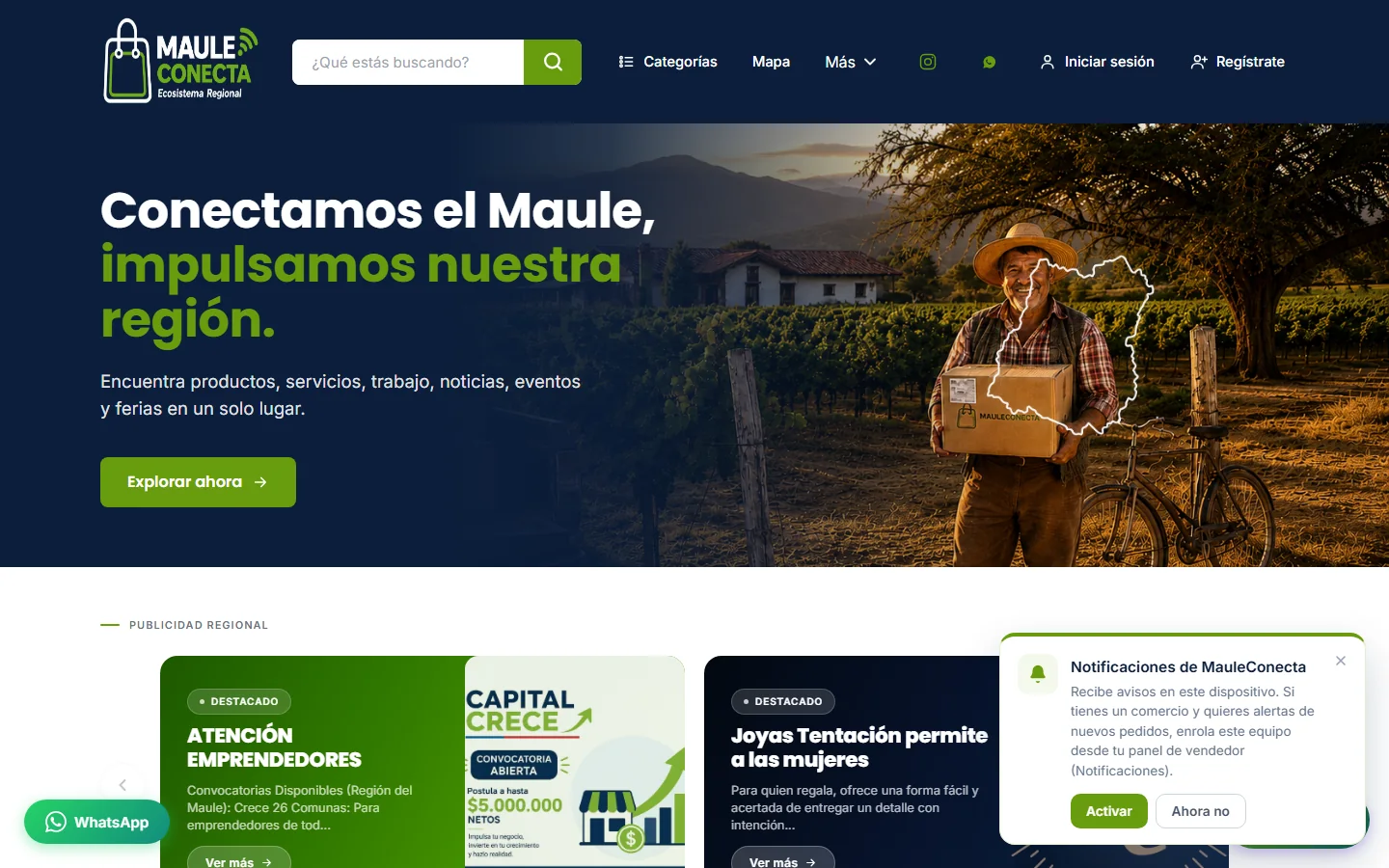 MauleConecta — ecosistema digital del Maule